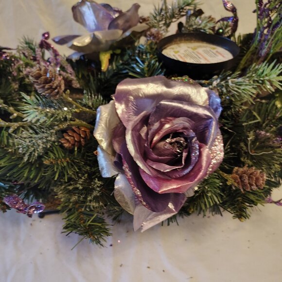 Lot of 3 Purple Decorative Artificial Floral Items - Picture 7 of 13